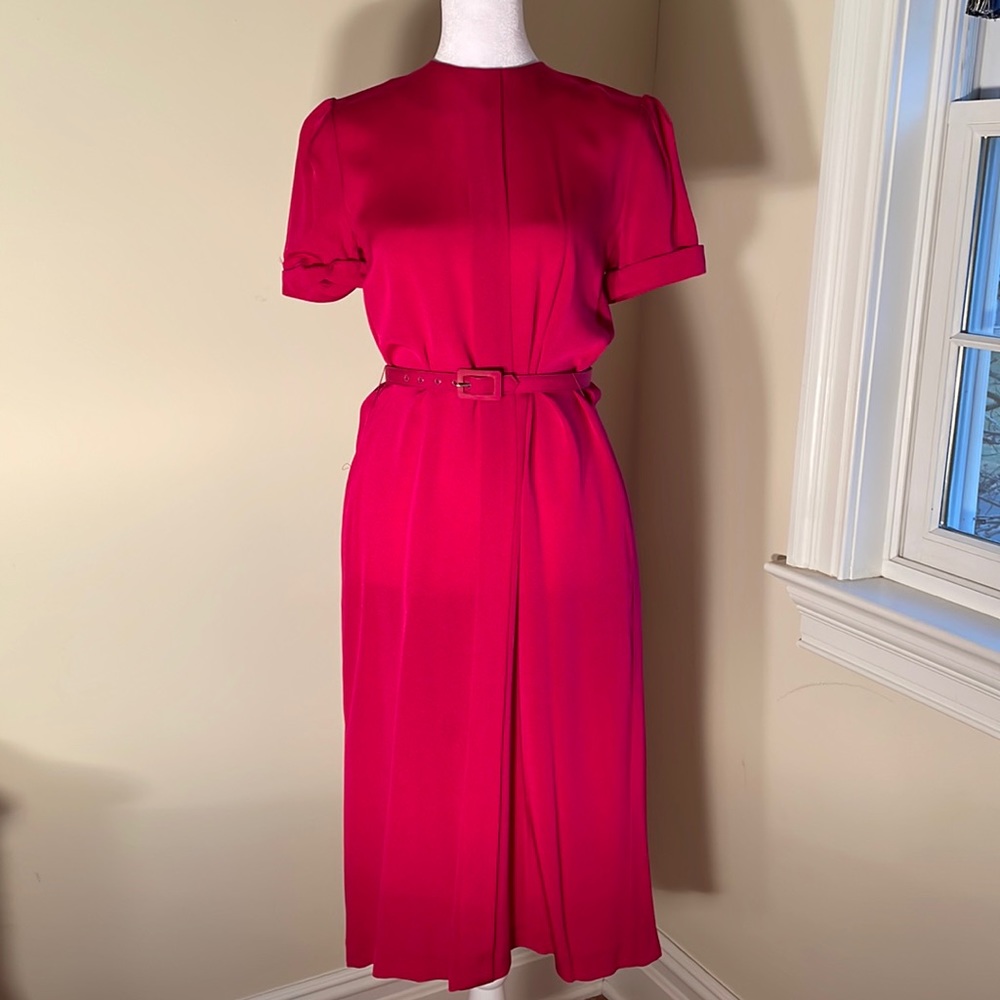 Size 4 pink Regina Kravitz rayon short sleeve dress